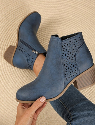 Celestine cutout comfort ankle boots - Blue