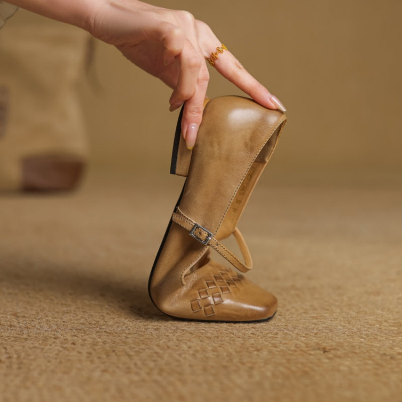 Verna | Square-Toe Mary Jane Flats