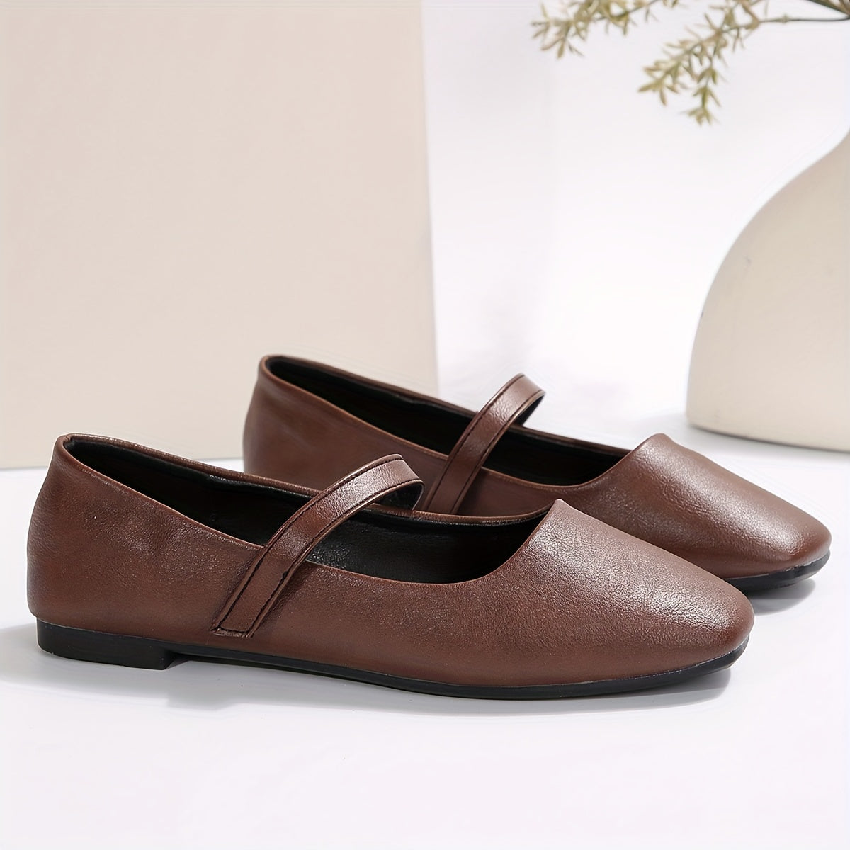 Romilly | Square-Toe Mary Jane Flats