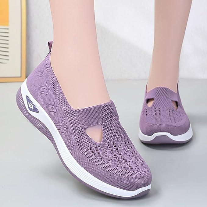 Marion soft sole breathable shoes in light purple