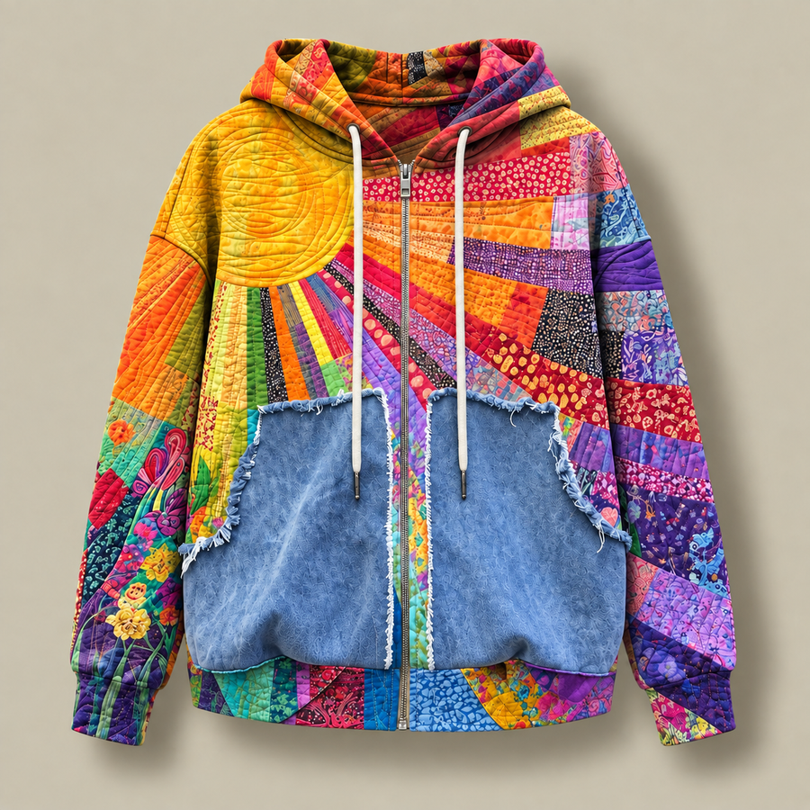 Adriana Wildflower Quilted Hoodie