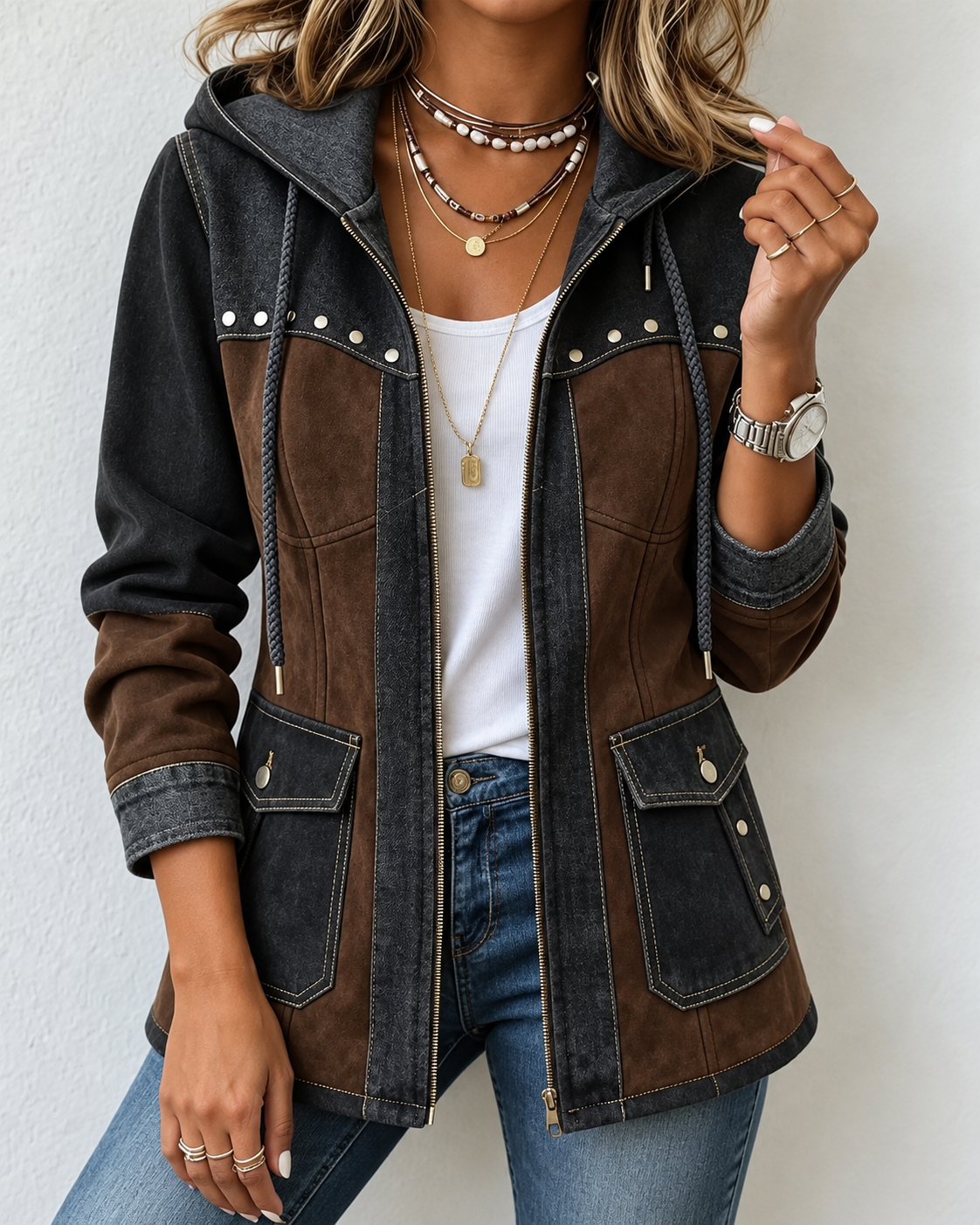 Fawnridge™ | Patchwork Hooded Jacket