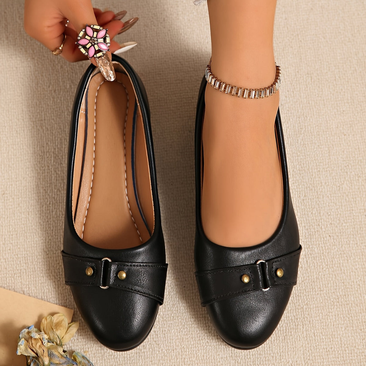 Corinna | Buckle Detail Wedge Loafers