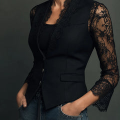 Nadine | Elegant Top with Sheer Sleeves