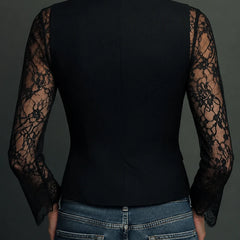 Nadine | Elegant Top with Sheer Sleeves