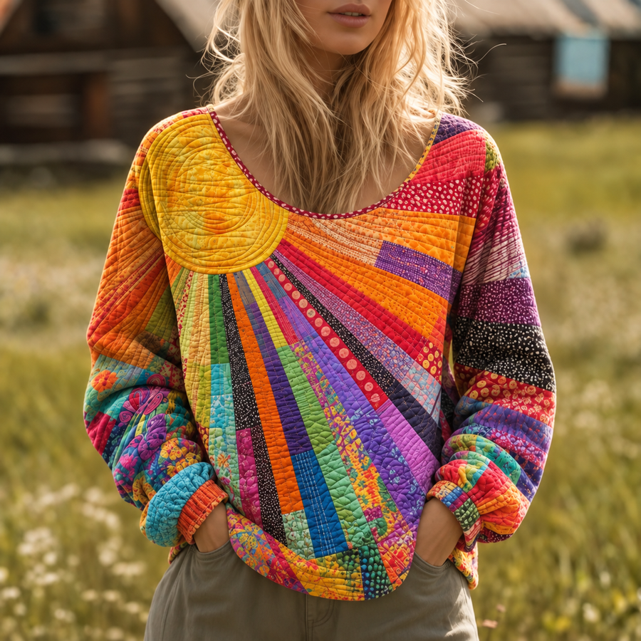 Amy Wildflower Quilted Hoodie