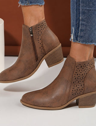 Celestine cutout comfort ankle boots - Brown