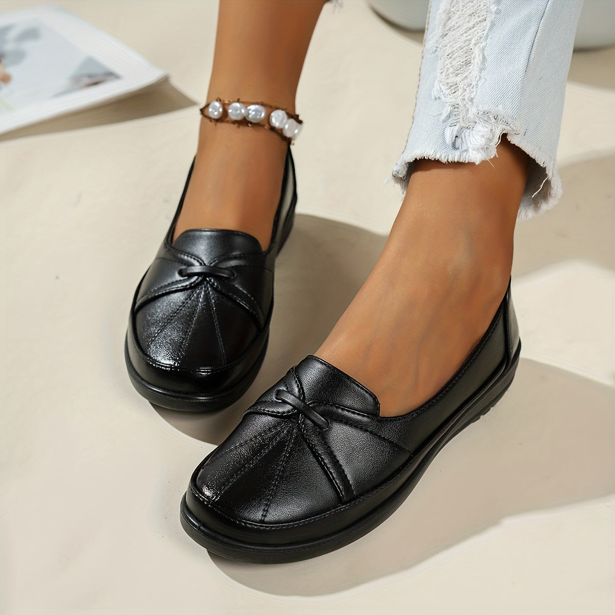 Prue | Knot Detail Comfort Loafers