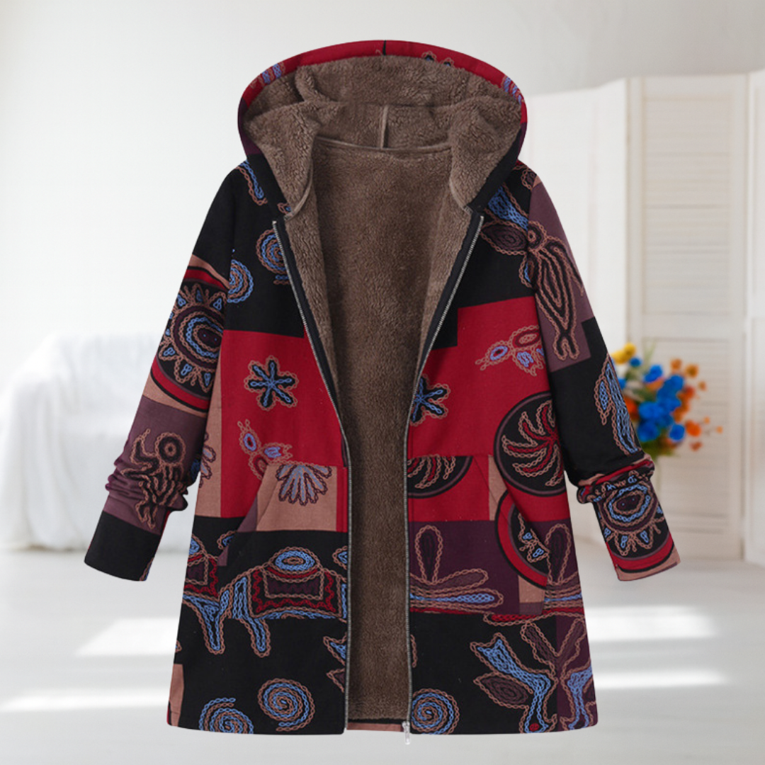 Mireille Jacket in black red