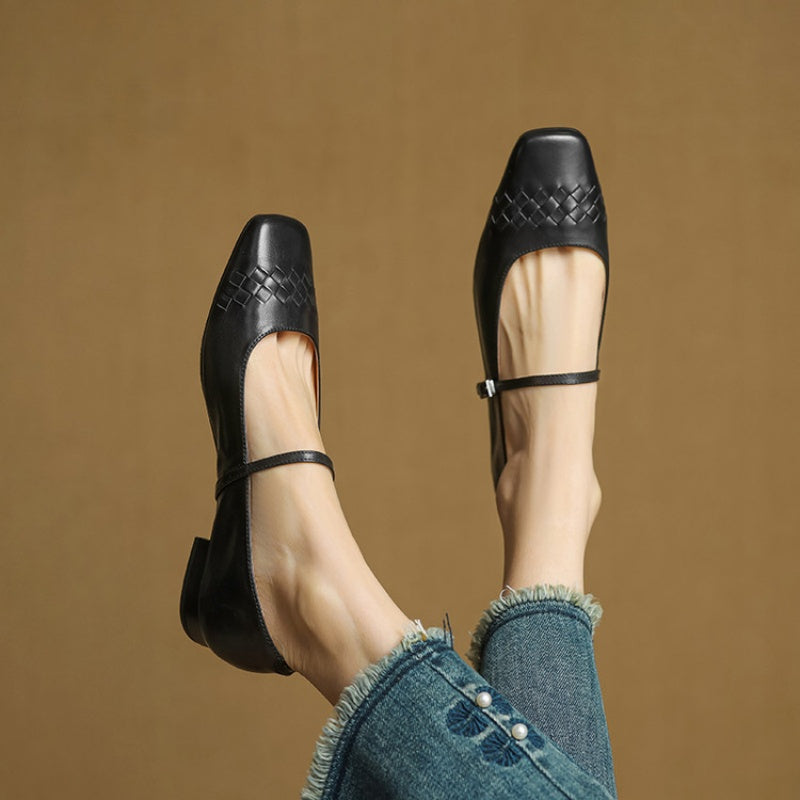 Verna | Square-Toe Mary Jane Flats