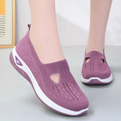Marion soft sole breathable shoes in purple