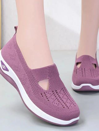 Marion soft sole breathable shoes in purple