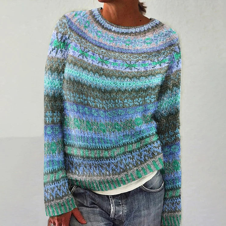 Florence | Ocean Heathered Knit Sweater
