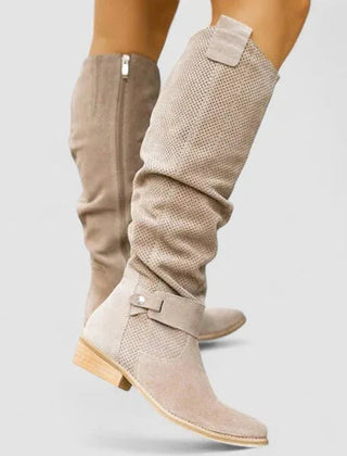 Hazel | Orthopedic Western Boots in Beige