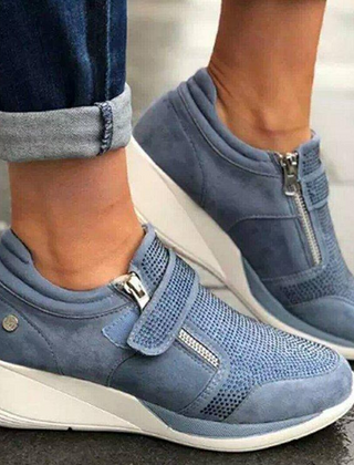 Rosalie soft elegant comfort shoes in blue