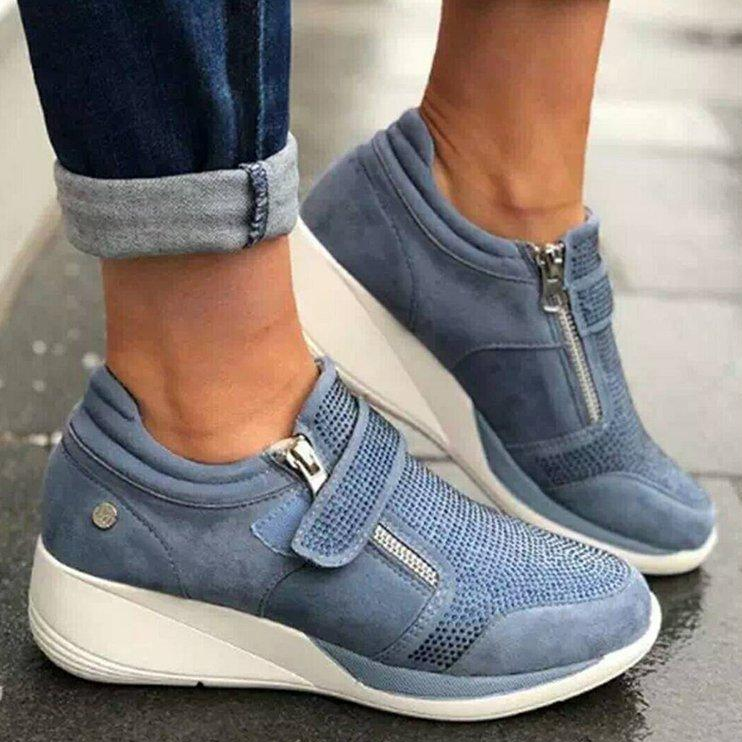 Rosalie soft elegant comfort shoes in blue