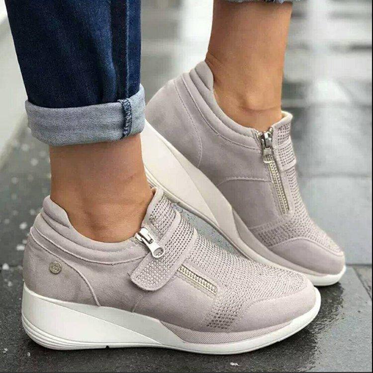 Rosalie soft elegant comfort shoes in gray