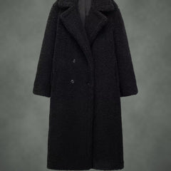 Odile cozy oversized coat in black