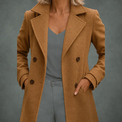 Jacqueline classic long coat, detail