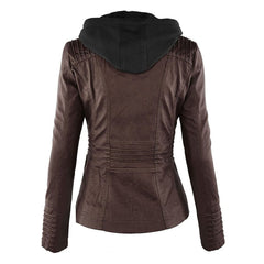Flavia Jacket in dark brown, back view