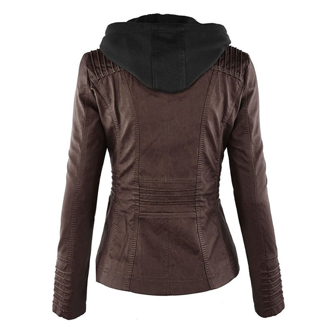 Flavia Jacket in dark brown, back view