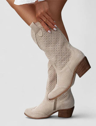 Rachel | Orthopedic Western Boots in Beige