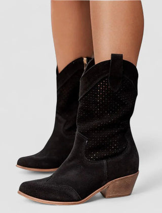 Rachel | Orthopedic Western Boots in Black
