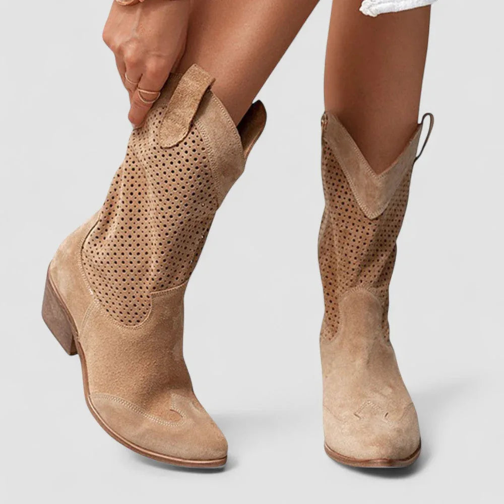 Rachel | Orthopedic Western Boots in Brown