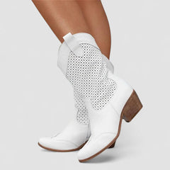 Rachel | Orthopedic Western Boots in White