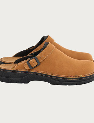 Annelies Comfortable Slip-On Clogs in tan