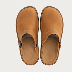 Annelies Comfortable Slip-On Clogs in tan, another view