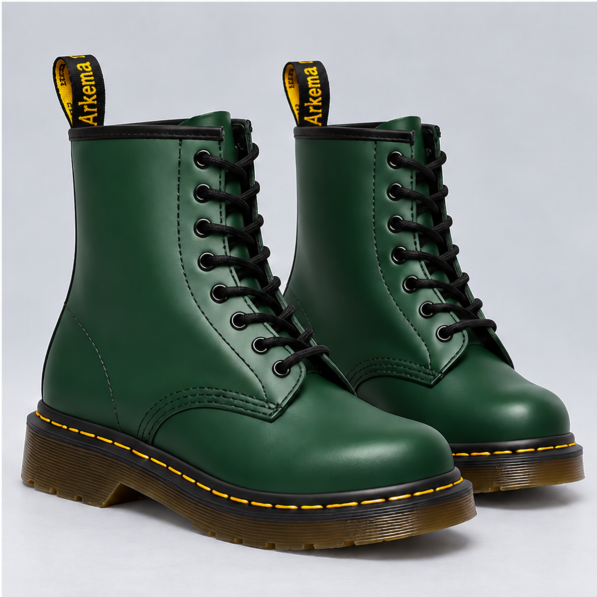 Charlotte | Elegant Lace-Up Boots in Green