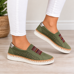 Yara comfortable walking shoes in green