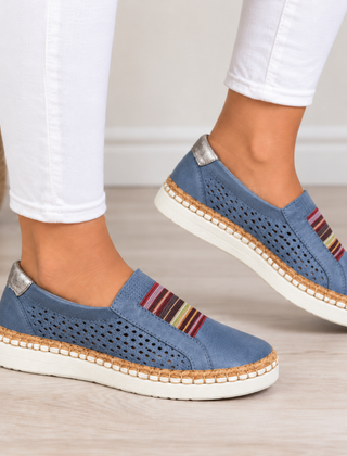 Yara comfortable walking shoes in blue