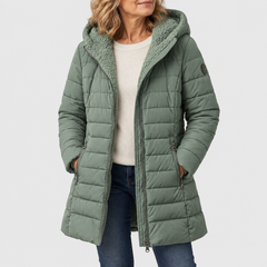 Anna hooded A-line winter coat