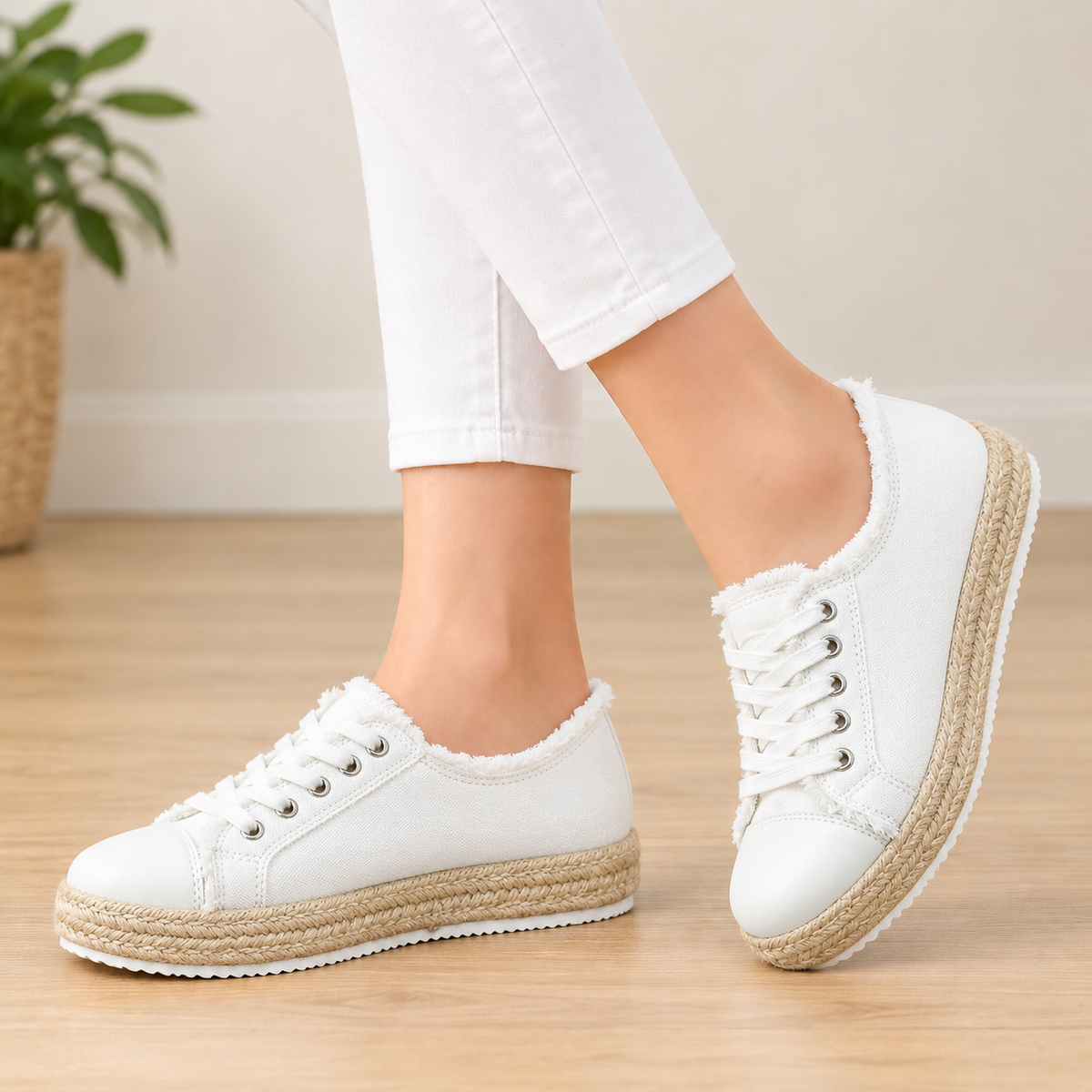 Alma orthopedic comfort sneakers in white