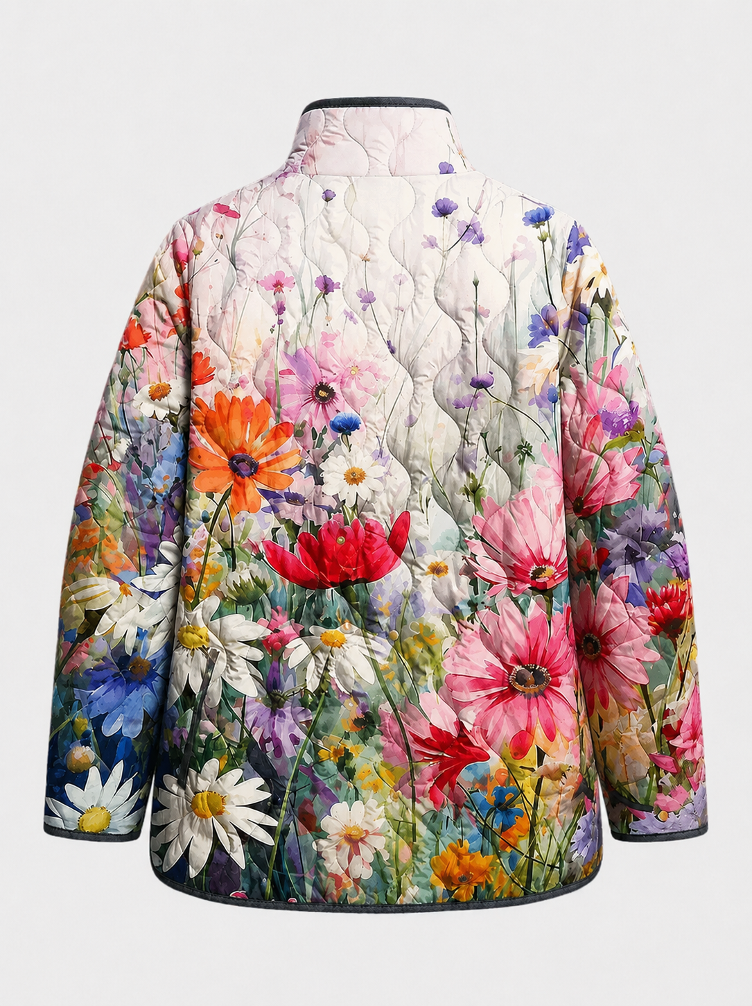 Kaia | Charming Vintage Floral Print Quilted Jacket
