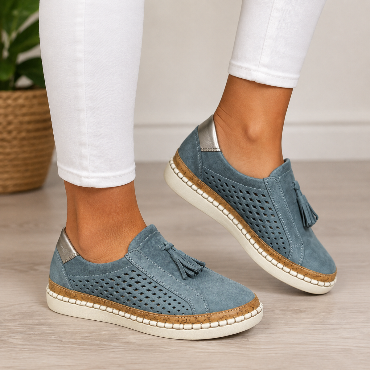 Christine comfort orthopedic loafers in blue