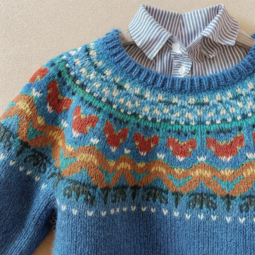 Sophie | Floral Jacquard Knit Sweater