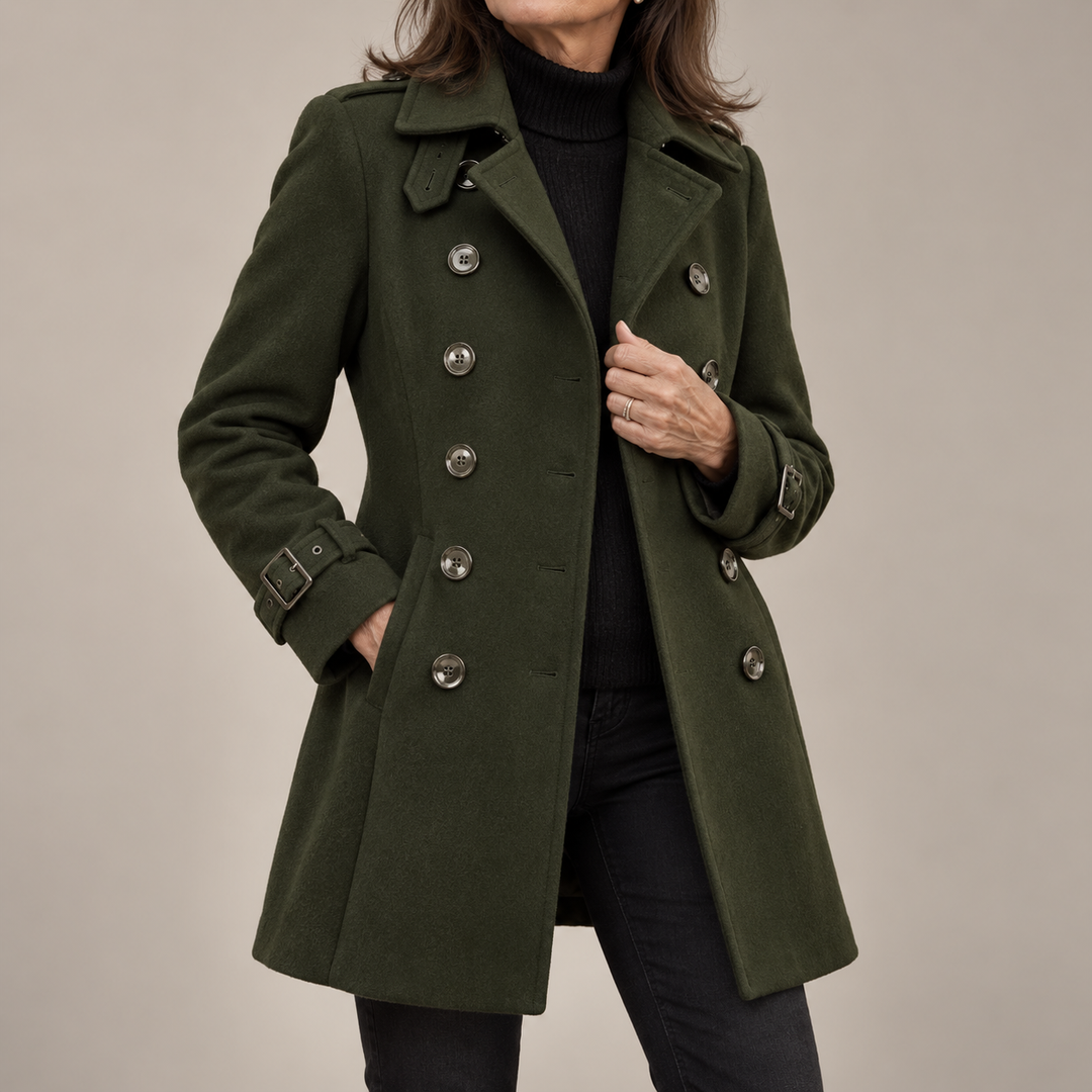 Danielle trench coat in olive green