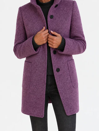 Katherine | Coat with High Collar - Purple