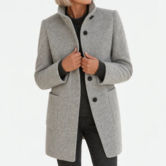 Katherine | Coat with High Collar - Gray