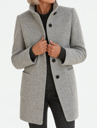 Katherine | Coat with High Collar - Gray