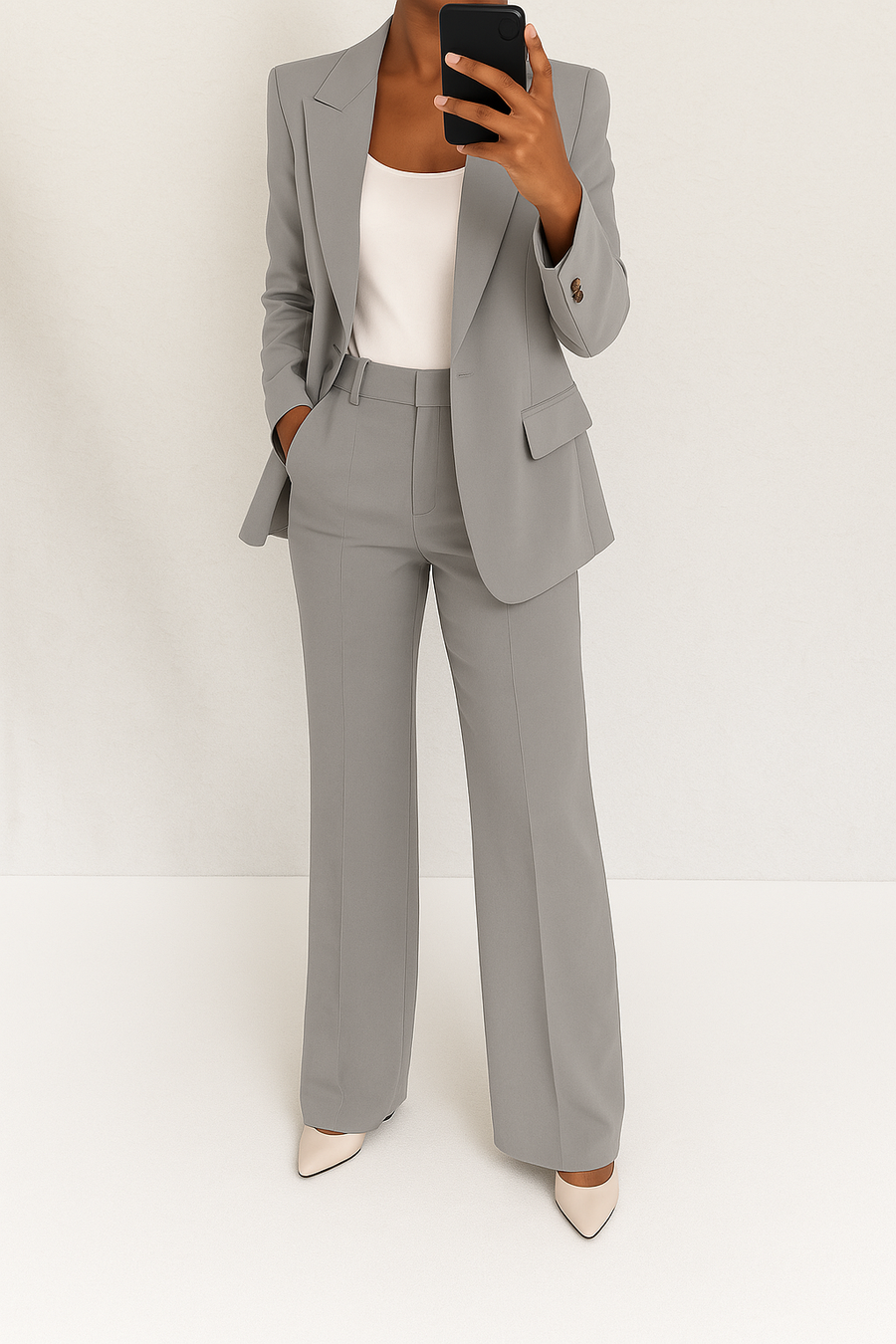 Patrizia tailored two-piece suit in Gray