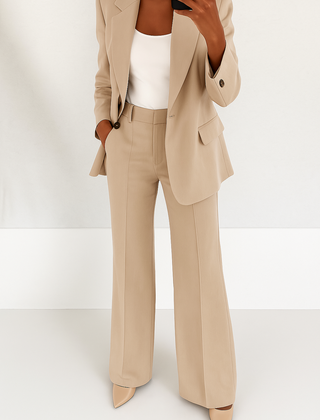 Patrizia tailored two-piece suit in Beige