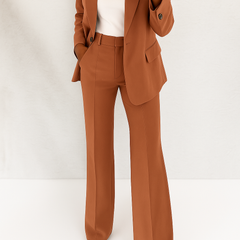 Patrizia tailored two-piece suit in Cognac