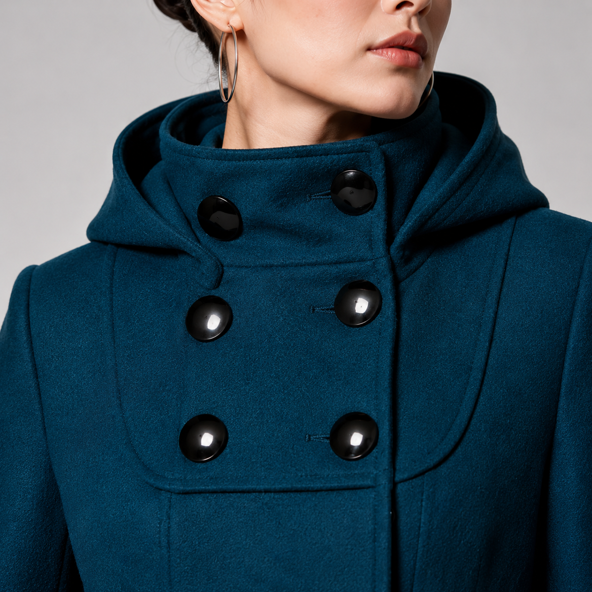 Teresa | Mid-Length Hooded Coat