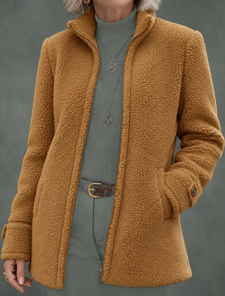 Henriette cozy collar coat in camel