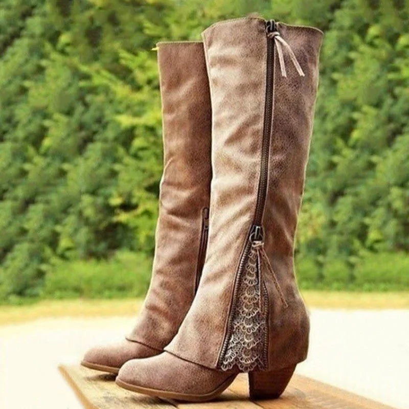 Marlowe | Knee High Boots in Brown