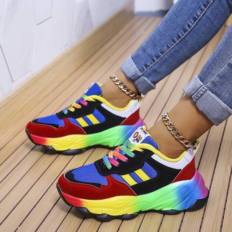 Daphne colorful comfy sneakers in blue